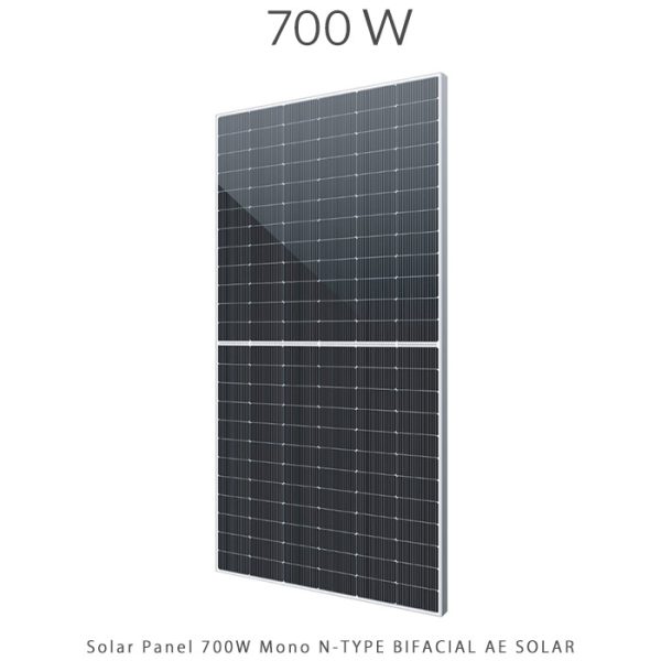 پنل خورشیدی ۷۰۰ وات مونو کریستال دو طرفه AE SOLAR